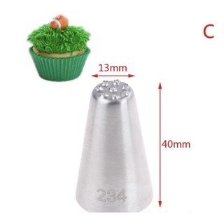 (3 pcs Set, 1pc)Grass Pastry Tips Nozzles-Stainless tips #7