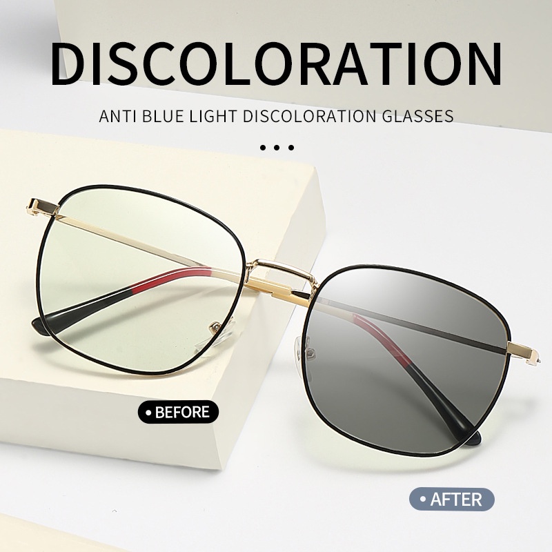 Fashion Photochromic Anti Radiation Eye Glasses For Women Men Glass Anti Blue Ray Glasses
