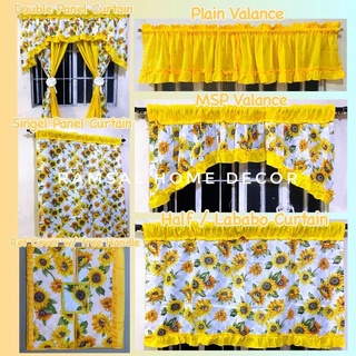 ✨✨SUNFLOWER matchy Matchy Set For Door/Window Kitchen Sink/Valancer ✨⭐ Curtains