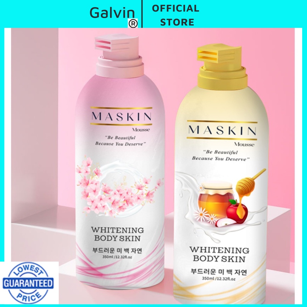 Mousse Shower Gel Whitening Perfume Body Wash 350ml MASKIN Amino Acid