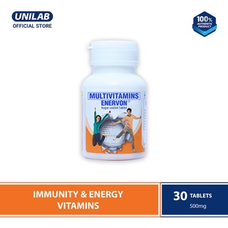 Unilab Enervon C Multivitamins for Adults 30 Tablets - For Everyday Energy and Immunity
