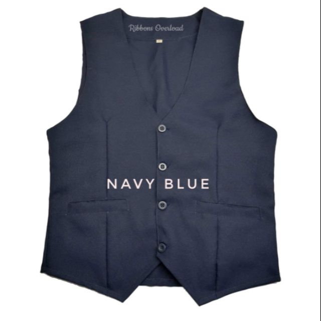 Navy blue Vest (Adult) Slim fit Shopee Philippines