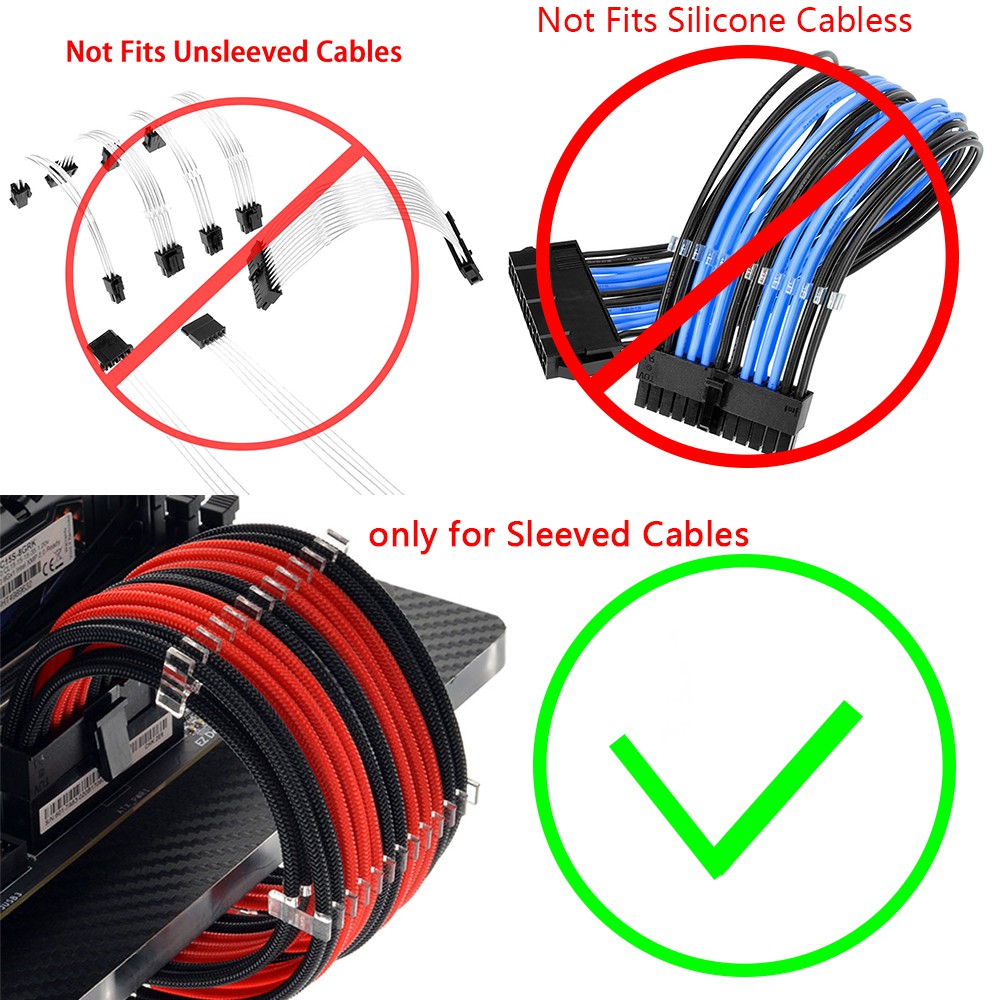 sleeved cable clips