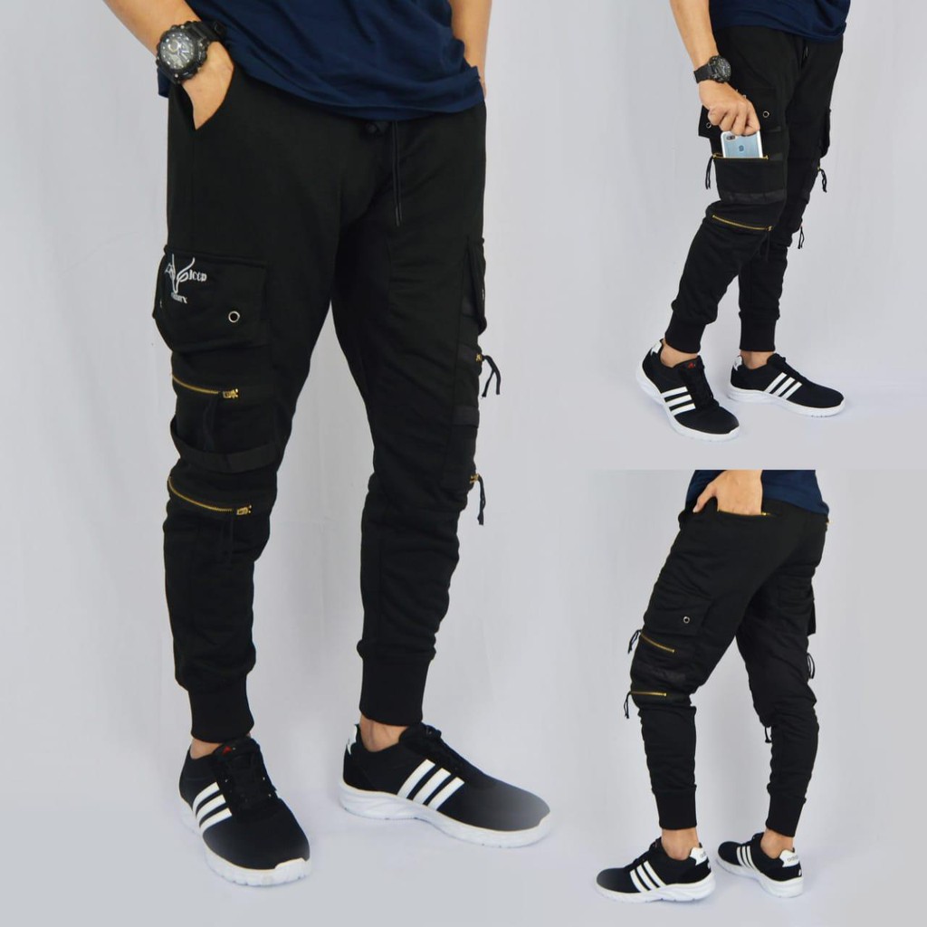 cargo zipper joggers