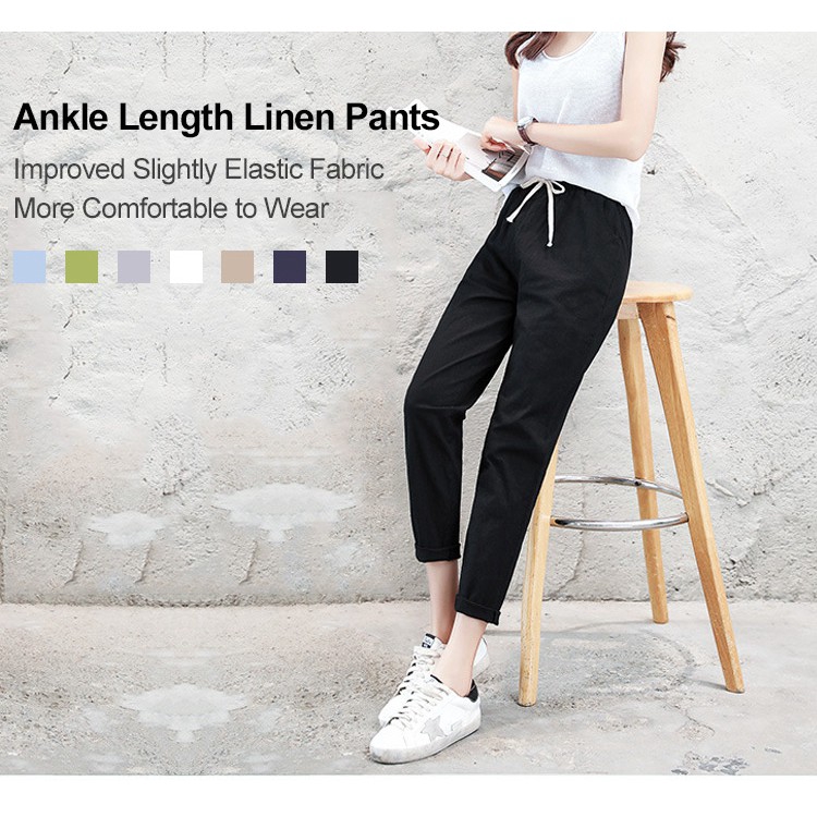 high waisted cotton pants