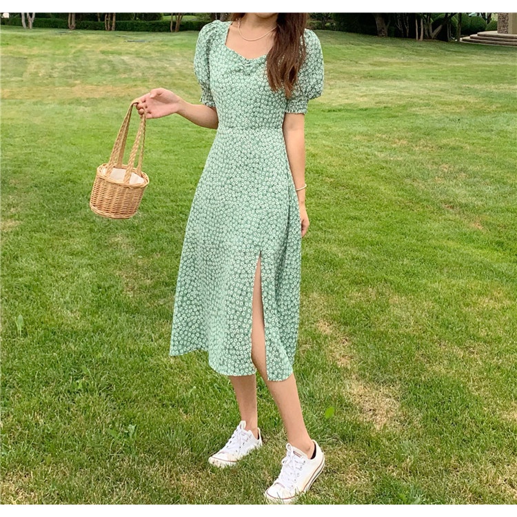 sage green dress casual