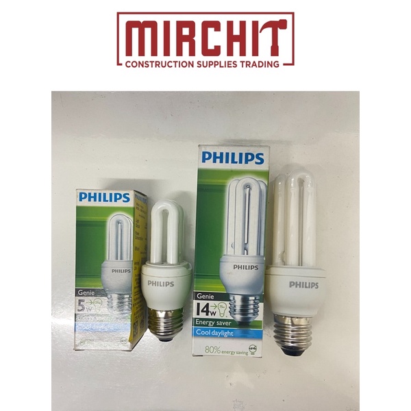 Philips Genie Light Bulb 5watts, 14watts Daylight Shopee Philippines