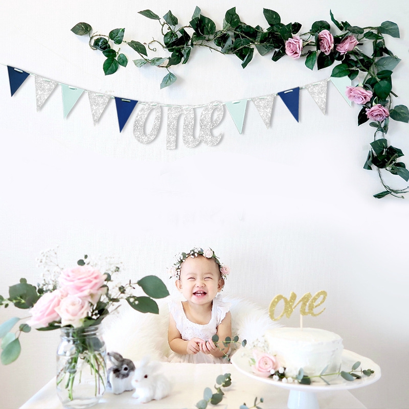 Baby Boy Girl Birthday Banner First Birthday Party One Garland Baby Shower  One Banner Blue Pink Gold One Birthday Decorations | Shopee Philippines