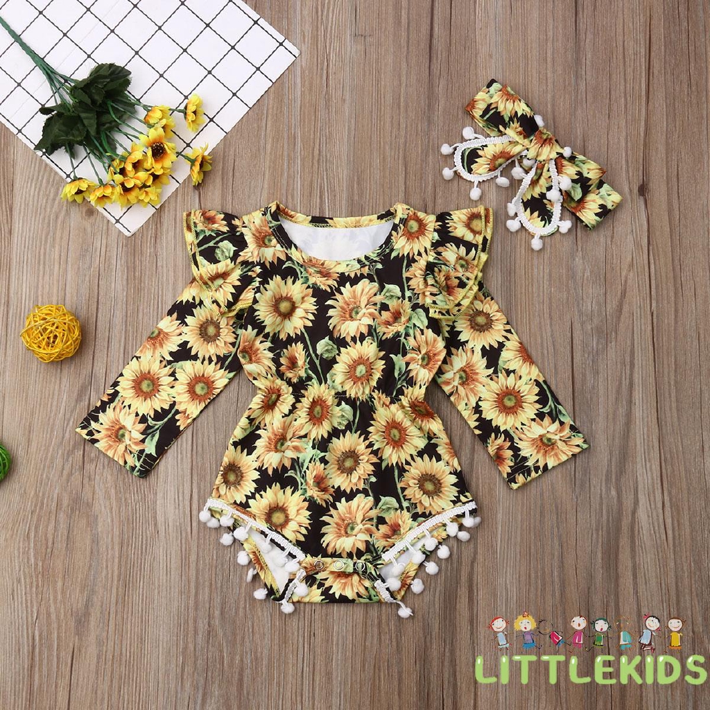 baby girl sunflower outfit