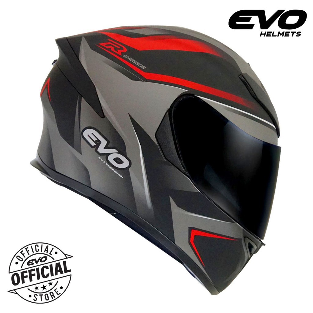 EVO GSX 3000 Renegade V2 Full Face Dual Visor helmet - Black/Red ...