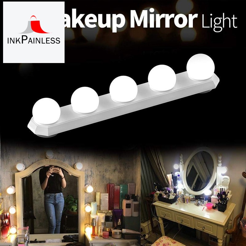 Portable Led Vanity Kit Dimmable Light Bulb Bathroom Room With 3 Lighting Modes For Dressing Table 5 Bulbs Shopee Philippines