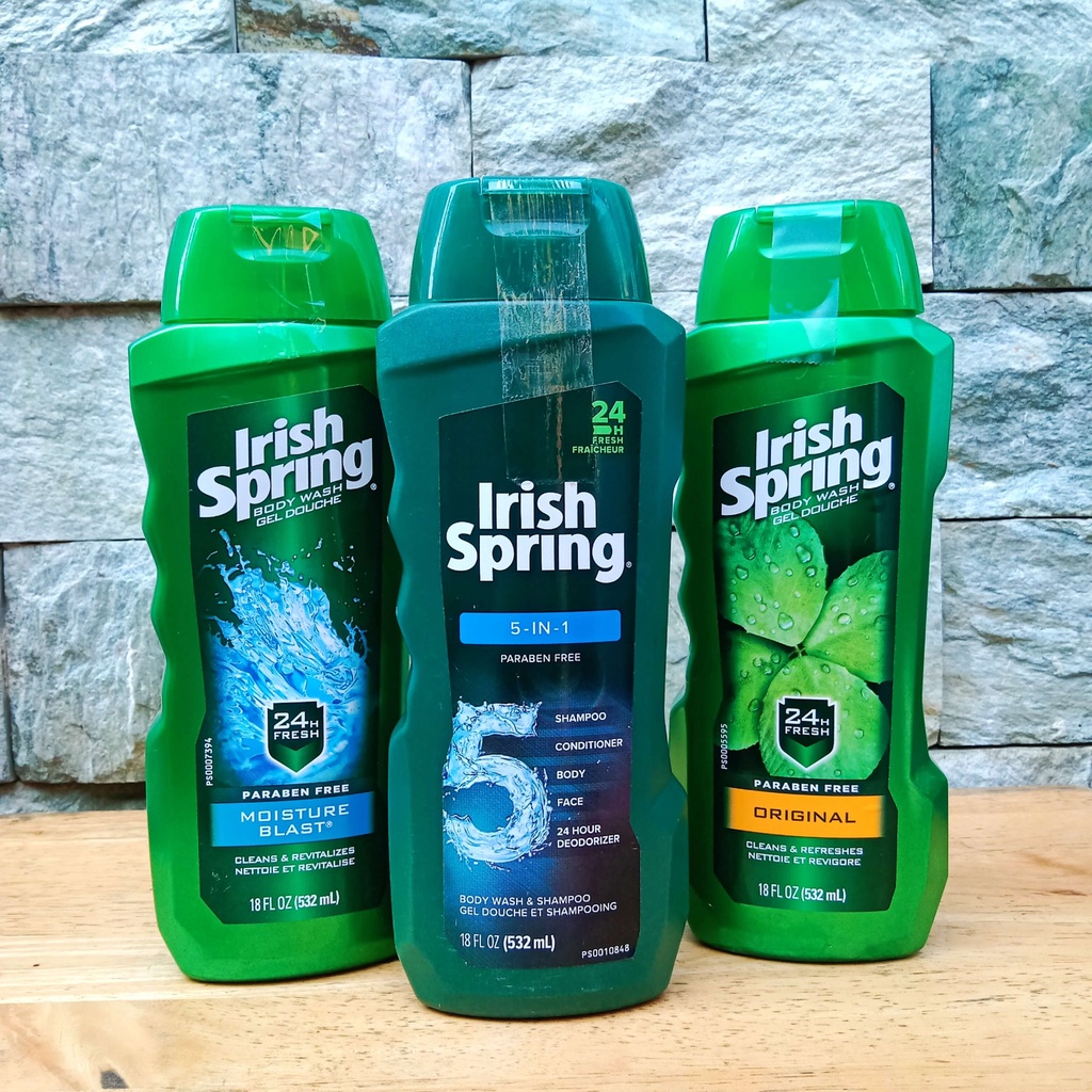 Authentic Irish Spring Body Wash 532ml [Original, 5in1, Moisture