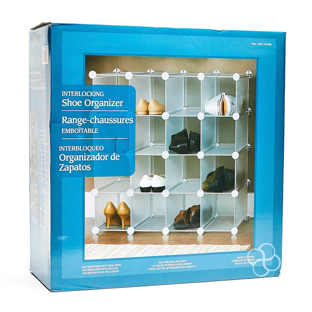 SC 16Cube Interlocking Shoe Organizer Easy to assemble Shoe Rack Shopee Philippines