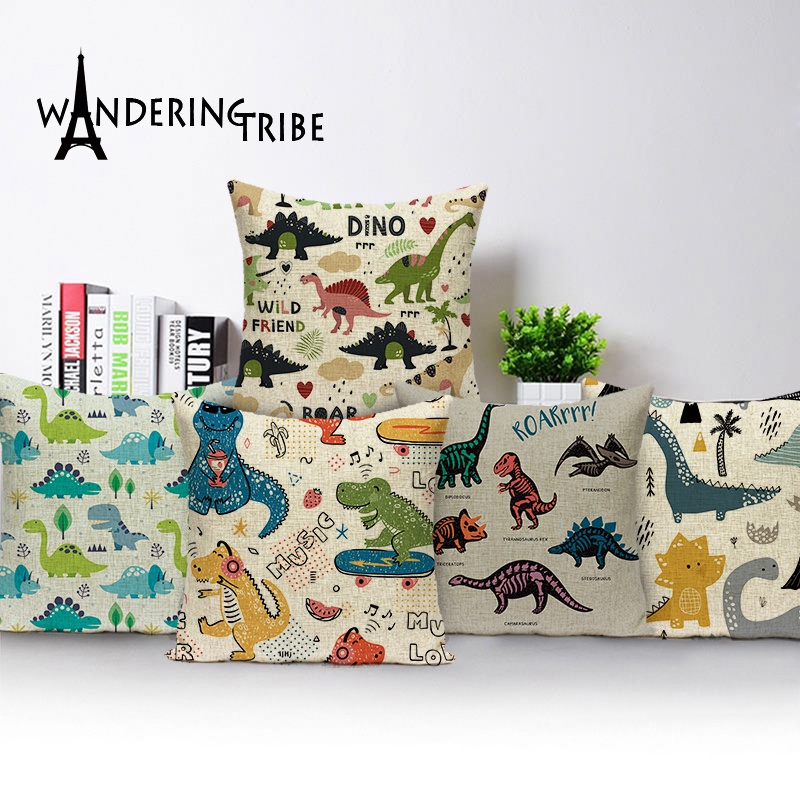 Dinosaur Cushion Cover Case Animal Cartoon Colorful Covers for Cushions  Children Cute Decorative | Shopee Philippines