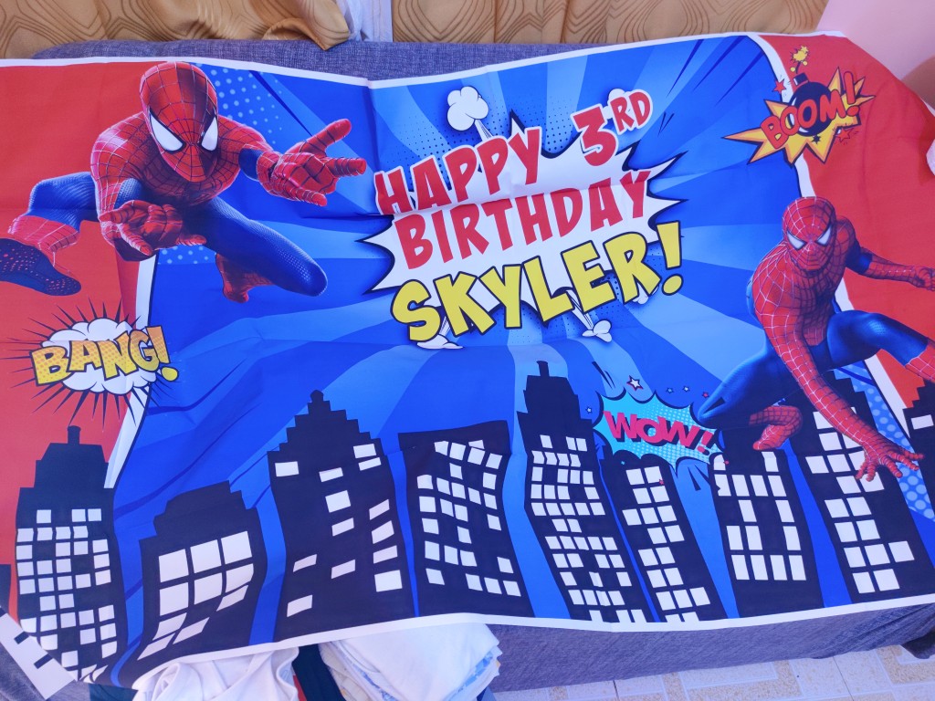 Spiderman Bakcdrop For Baby Shower Birthday Party Blue Red Buildding  Backgrounds For Children Birthday Party Decor Custom Name Photo | Shopee  Philippines