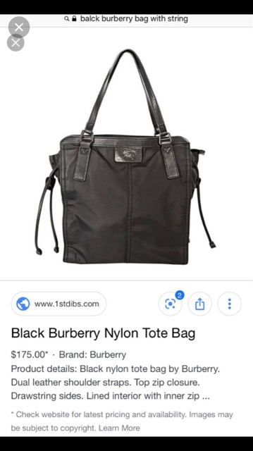 burberry nylon tote handbags