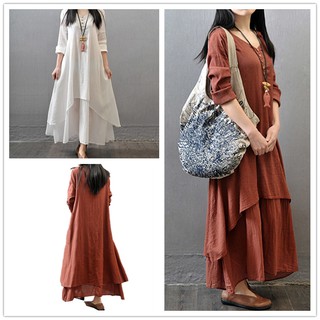 brick red maxi dress