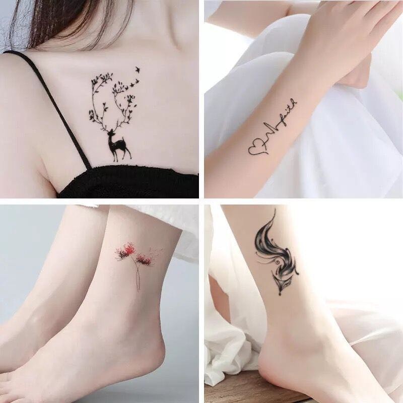 30pcs Temporary Tattoo Sticker Cute Small Fresh Sticker English Letter Waterproof Fake Tattoo Shopee Philippines