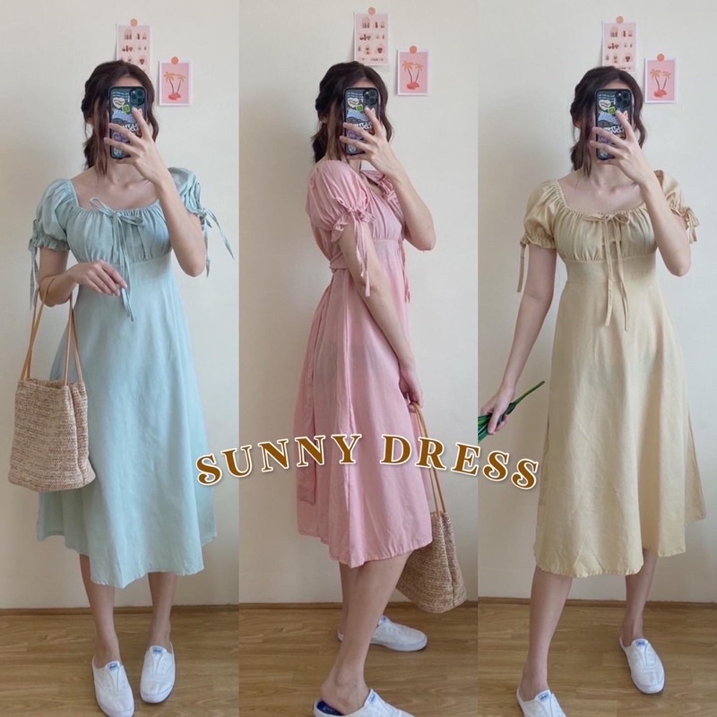 SUNNY DRESS Half-Length With Doll Sleeves. | Shopee Philippines