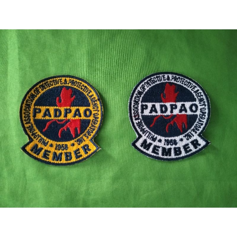 Padpao Patches White Yellow Computerized Embroidery Actual Photo
