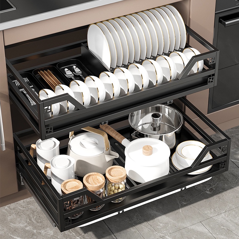 2 Pack Pull Out Organizer, Heavy Duty Slide Out Drawer