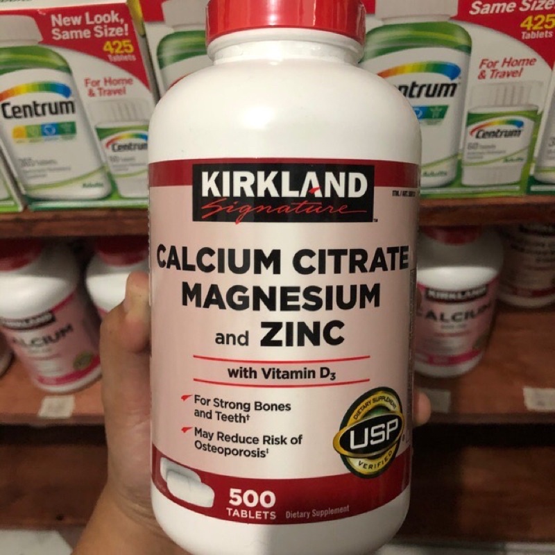 Authentic Kirkland calcium magnesium zinc 500tablets (exp FEB 2025