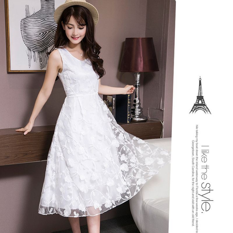 womens white beach dress