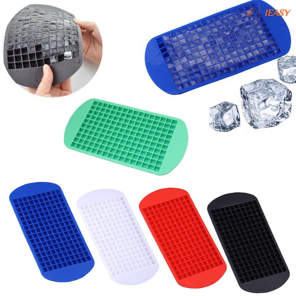 160Ice Mold Mini Small Ice Cube Tray Frozen Cubes Trays Silicone ...