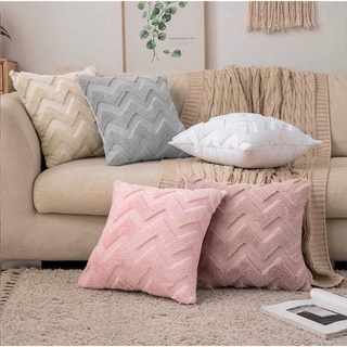 45*45cm/Wave velvet pillowcase solid color cushion cover decoration sofa home party soft square pill #2