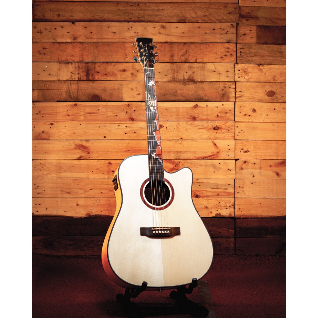 Cranberries 41'Inches Boat Design Acoustic Guitar with Pick Up CRDC25