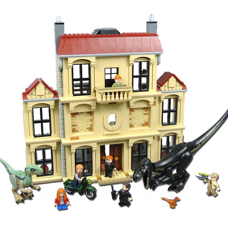 jurassic park lego mansion