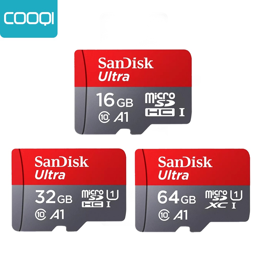 COOQI Sandisk Memory Card 64GB 32GB 16GB Micro sd card Class10 UHS1