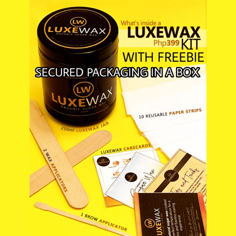 WITH FREEBIES LUXEWAX ORGANIC SUGAR WAX / SUNFLOWER OIL HAIR REMOVAL