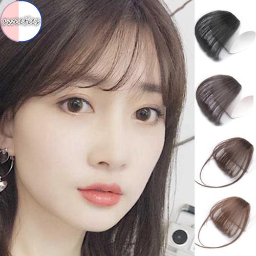 Women Fashion Beauty Mini Fake Hair Clip Air Bangs Wig Thin Translucent Trace Invisible Bangs Shopee Philippines