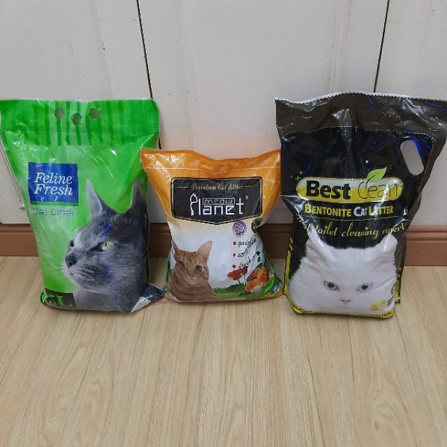 yellow bag cat litter