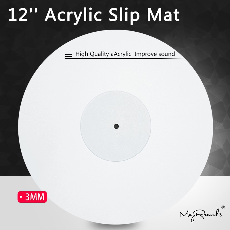 12'' Acrylic Slip Mat for Phonograph Turntable Vinyl 3MM Antistatic LP