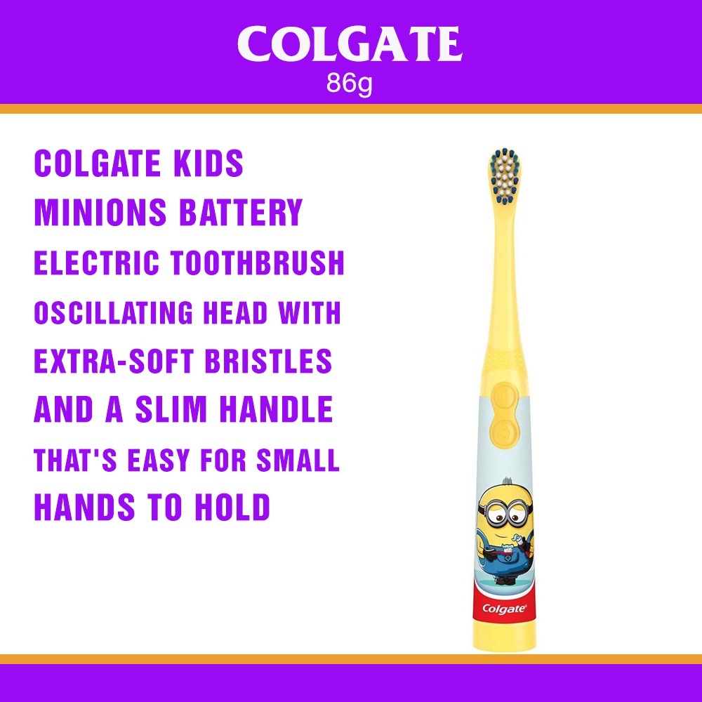 Colgate Kids Minions Battery Electric Toothbrush Shopee Philippines