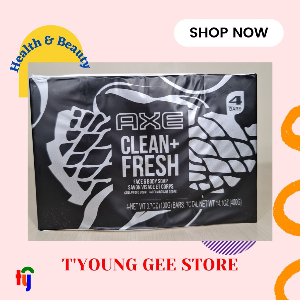 Axe Dark Temptation and Clean + Fresh Face & Body Soap Axe Dark