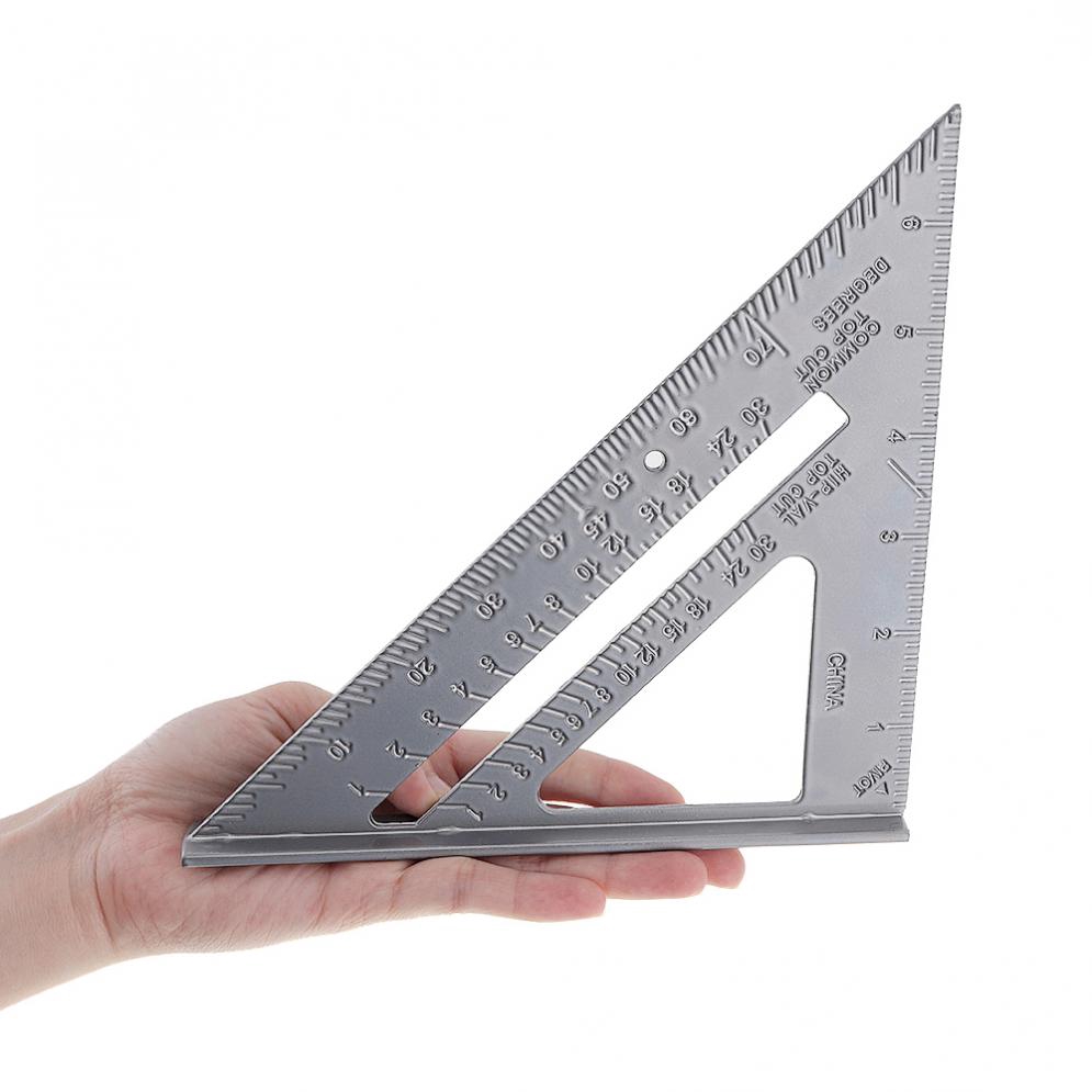 7 Inch Aluminium Alloy Right Angle Triangle Ruler with 0.1 Accuracy and ...