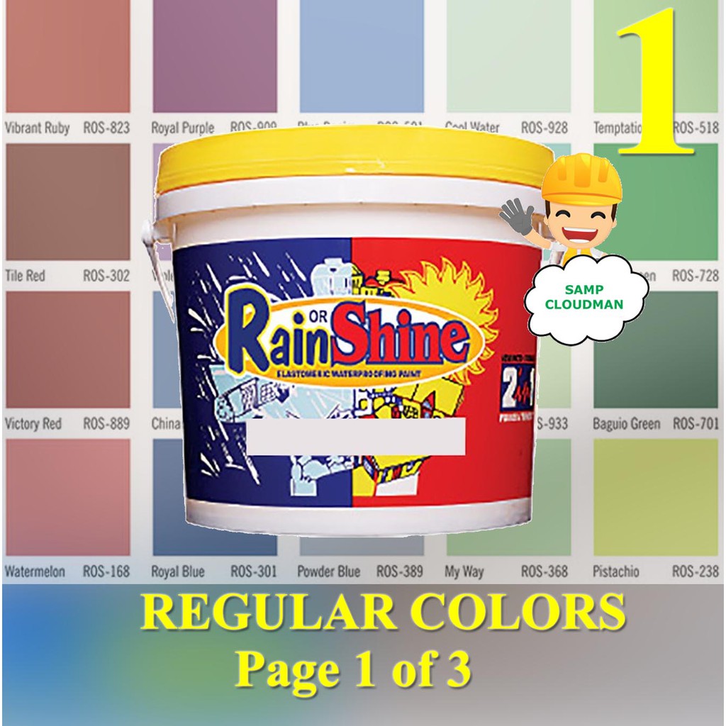 Rain or Shine Elastomeric Waterproofing Paint Gallon/ 4 Liters Page 1