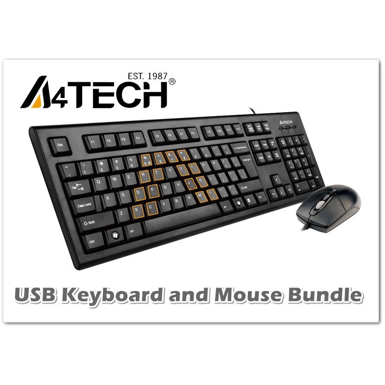 Original A4Tech KRS8572 USB Keyboard and Mouse Combo Shopee Philippines