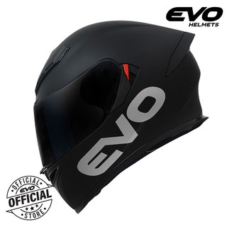 evo helmet dual visor matte black