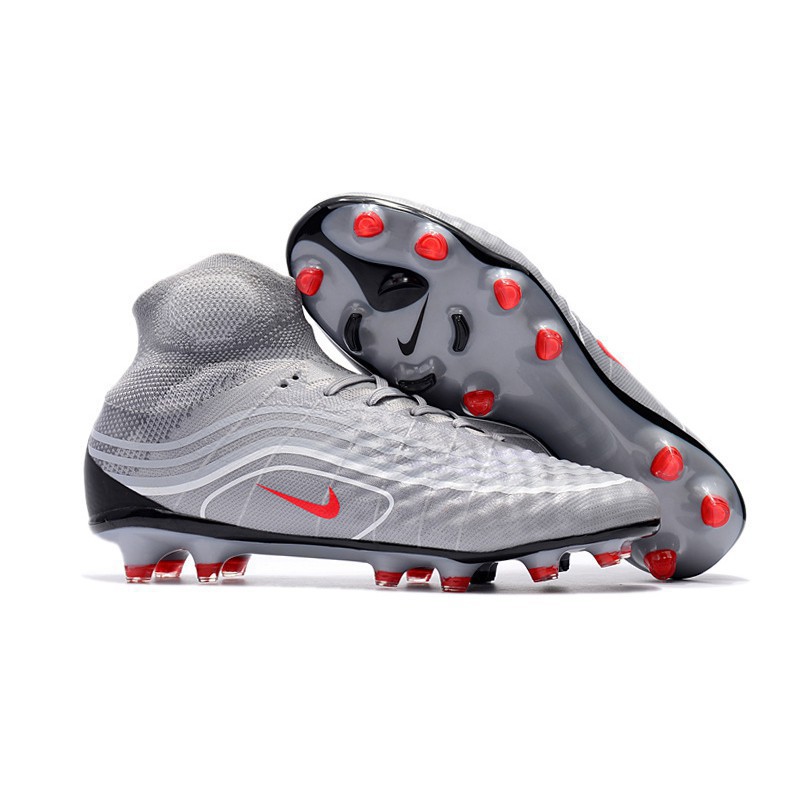 XR Nike Magista Obra II FG ACC mesh grey red mens high soccer football  shoes 39-45 | Shopee Philippines