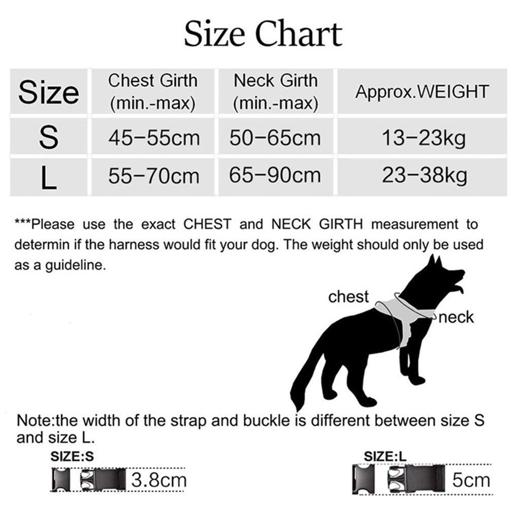 Tactical Dog Harness Chest Dog Vest German Shepherd Pet Nylon Adjustable Training for Medium Large Dogs