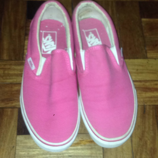 neon vans slip ons