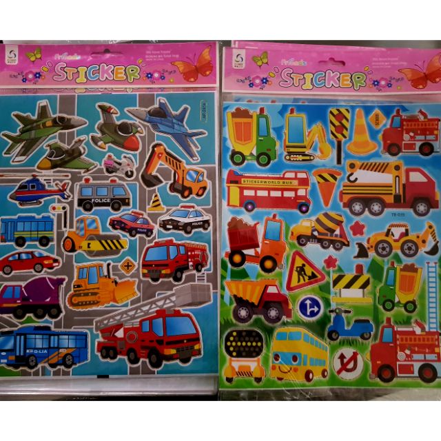 CONSTRUCTION / VEHICLE THEMED LASER STICKERS (10pcs) | Shopee Philippines