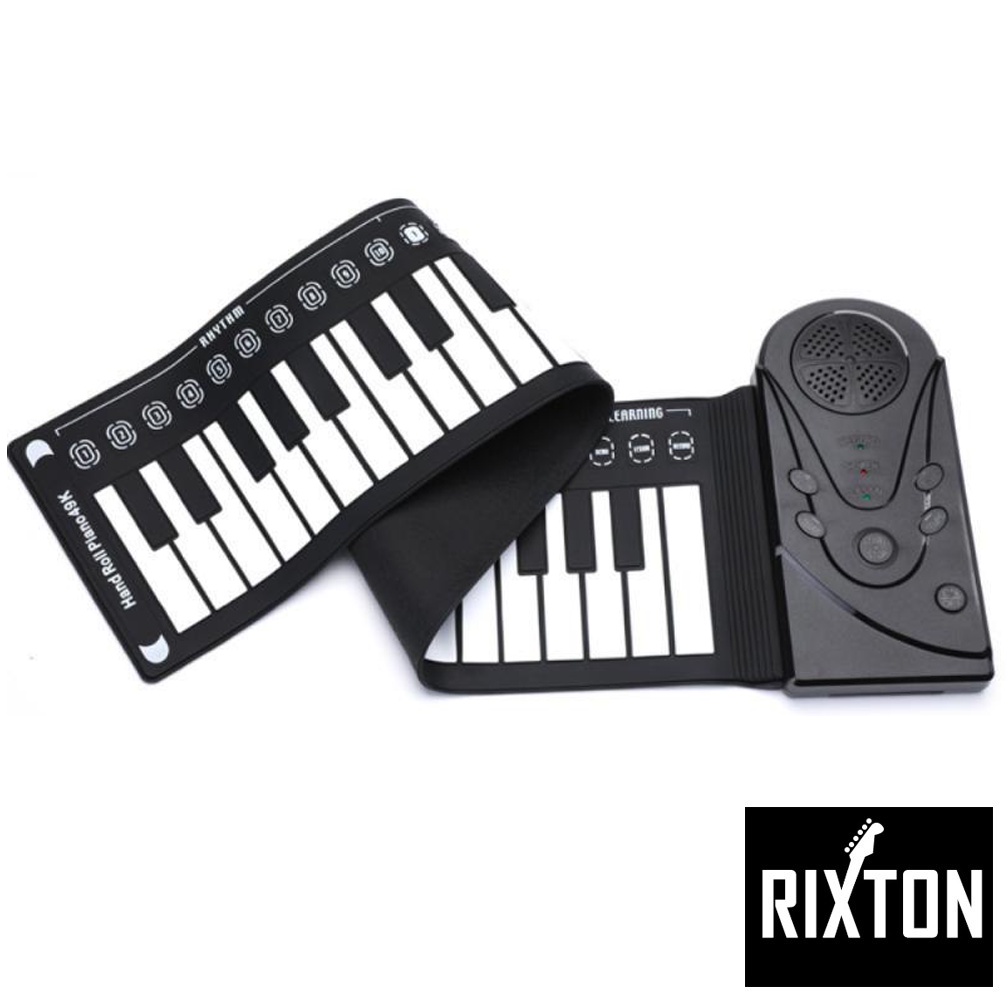 Foldable Hand Roll Piano 49 Key Silicone Rubber Electronic Keyboard