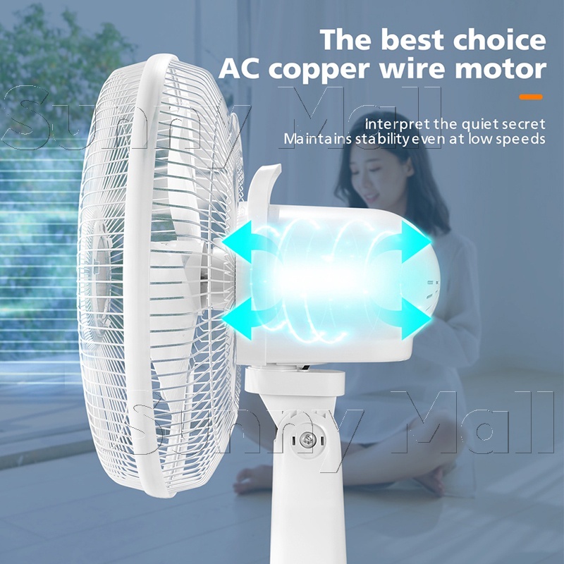 100%Free Shipping Solar Electric Fan Solar Powered Rechargeable Solar Fan  AC/DC Dual Power - Image 5