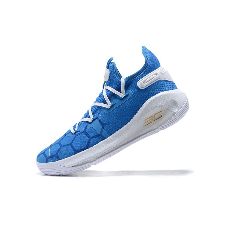 curry 6 blue white