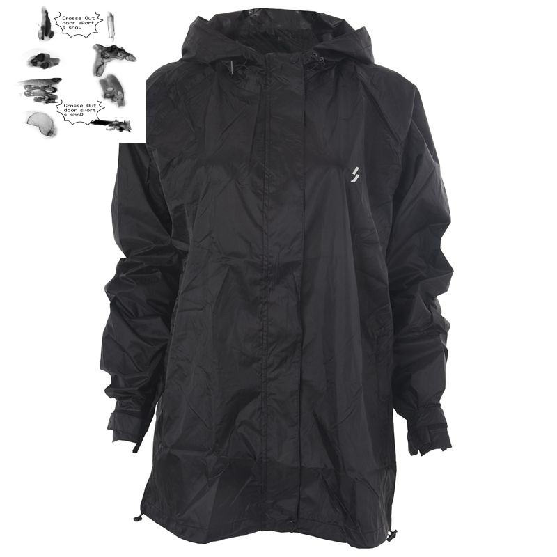 black long rain jacket